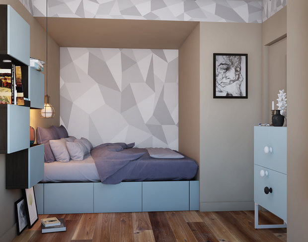 Фото из портфолио Квартира 40 кв.м – фотографии дизайна интерьеров на INMYROOM