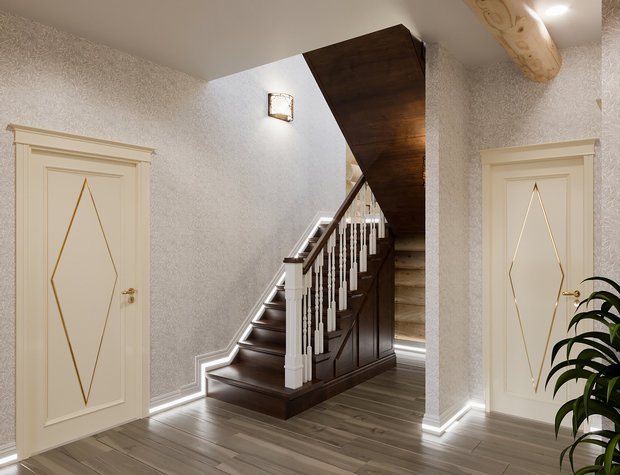 Фото из портфолио Дом из бруса, пос. Заозерье – фотографии дизайна интерьеров на INMYROOM