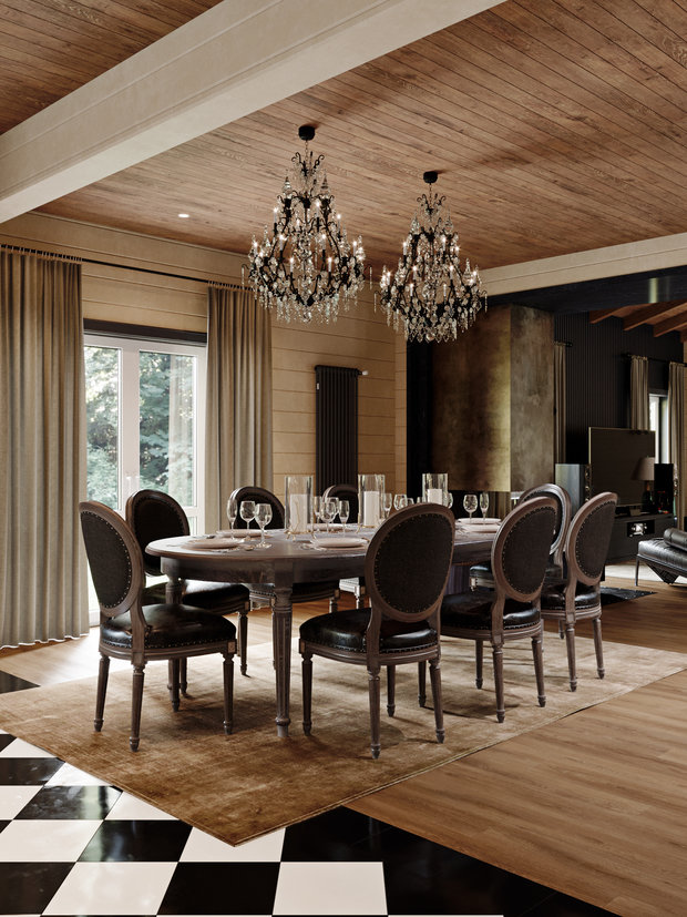 Фотография: Кухня и столовая в стиле Прованс и Кантри, Современный, Дом, Проект недели, Московская область, 4 и больше, Более 90 метров, Aiya Design, ПРЕМИЯ INMYROOM – фото на INMYROOM