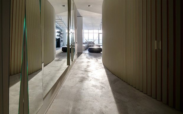 Фото из портфолио Апартаменты 7NebO со стеклянной стеной в Киеве – фотографии дизайна интерьеров на INMYROOM