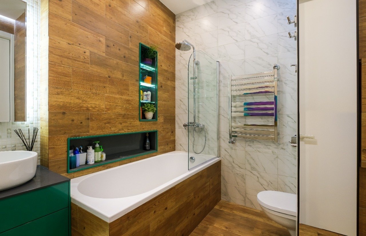 Фотография: Ванная в стиле Современный, Квартира, Проект недели, Москва, Павел Алексеев, Сталинка, 4 и больше, Более 90 метров, Светлана Алексеева – фото на INMYROOM