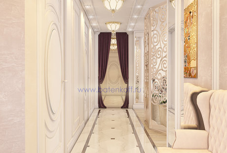 Дизайн проект прихожей в ардеко в ЖК Тихвин от Батенькофф