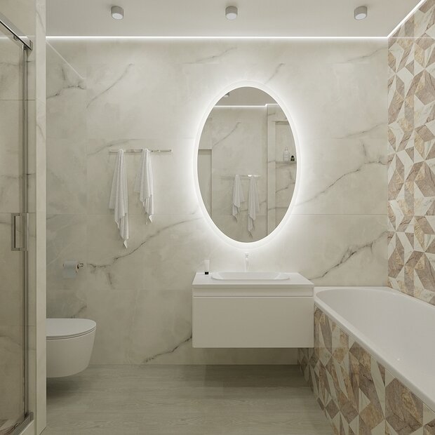 Фото из портфолио Интерьер трёхкомнатной квартиры в ЖК "Арт Квартал" – фотографии дизайна интерьеров на INMYROOM