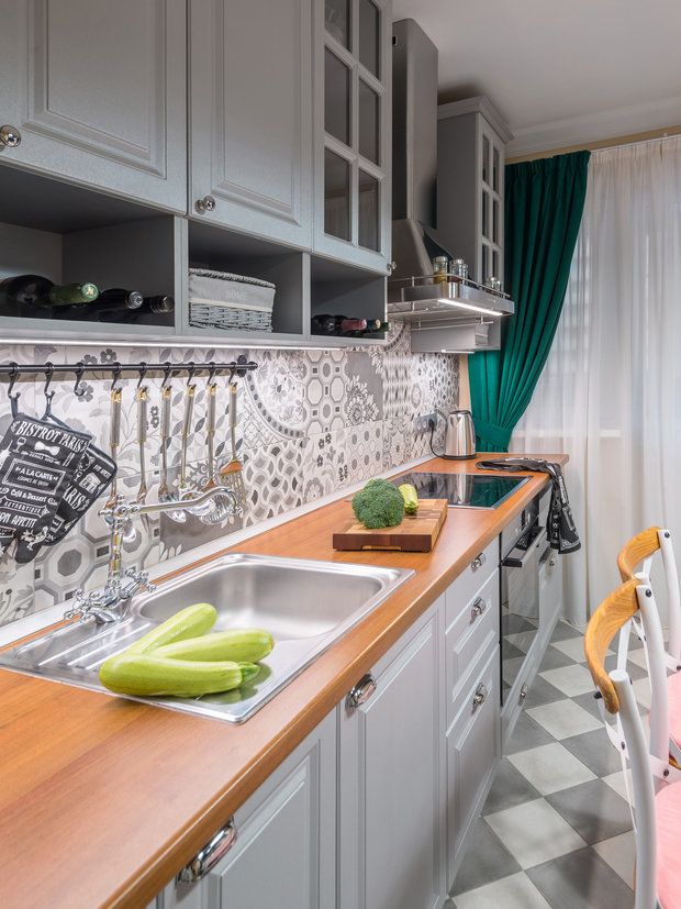 Фотография: Кухня и столовая в стиле Эклектика, Современный, Квартира, Проект недели, Ростов-на-Дону, 1 комната, до 40 метров, 40-60 метров, Анна Игнатьева – фото на INMYROOM