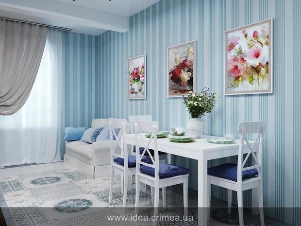 Фото из портфолио Классическая кухня в бело-голуюых тонах – фотографии дизайна интерьеров на INMYROOM
