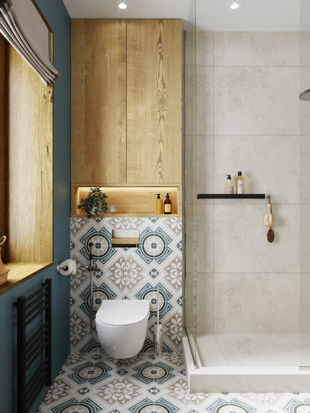 Фотография: Ванная в стиле Современный, Скандинавский, Дом, Проект недели, Дача, Новосибирск, 3 комнаты, 60-90 метров, DS Mango – фото на INMYROOM