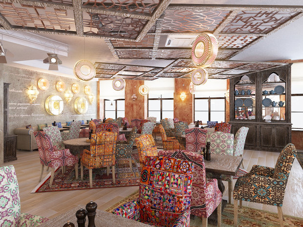 Фото из портфолио Ресторан индийской кухни – фотографии дизайна интерьеров на INMYROOM