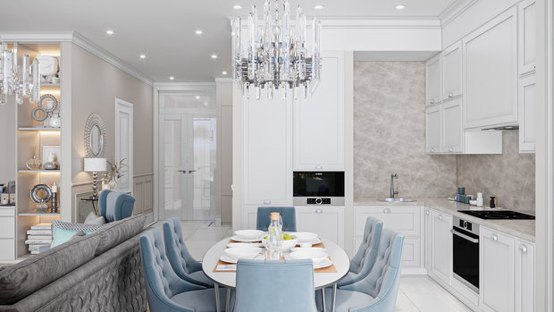 Фото из портфолио Дизайн-проект и перепланировка смежных квартир в ЖК Зиларт – фотографии дизайна интерьеров на INMYROOM