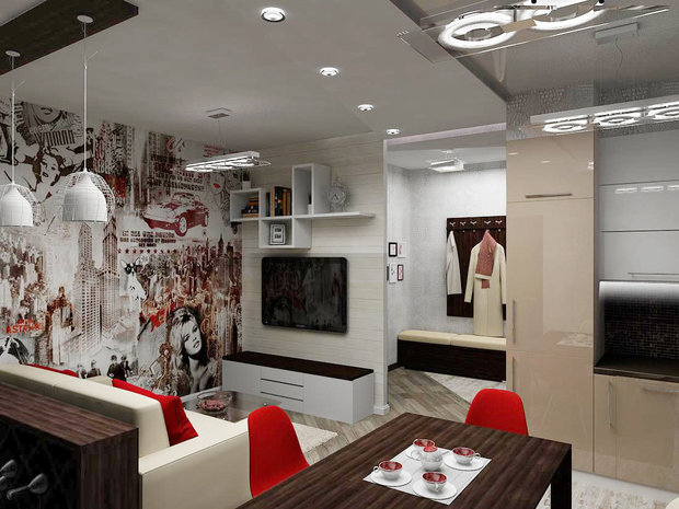 Фото из портфолио Квартира в современном стиле с нотками Скандинавии, 77 кв.м. Краснодар – фотографии дизайна интерьеров на INMYROOM