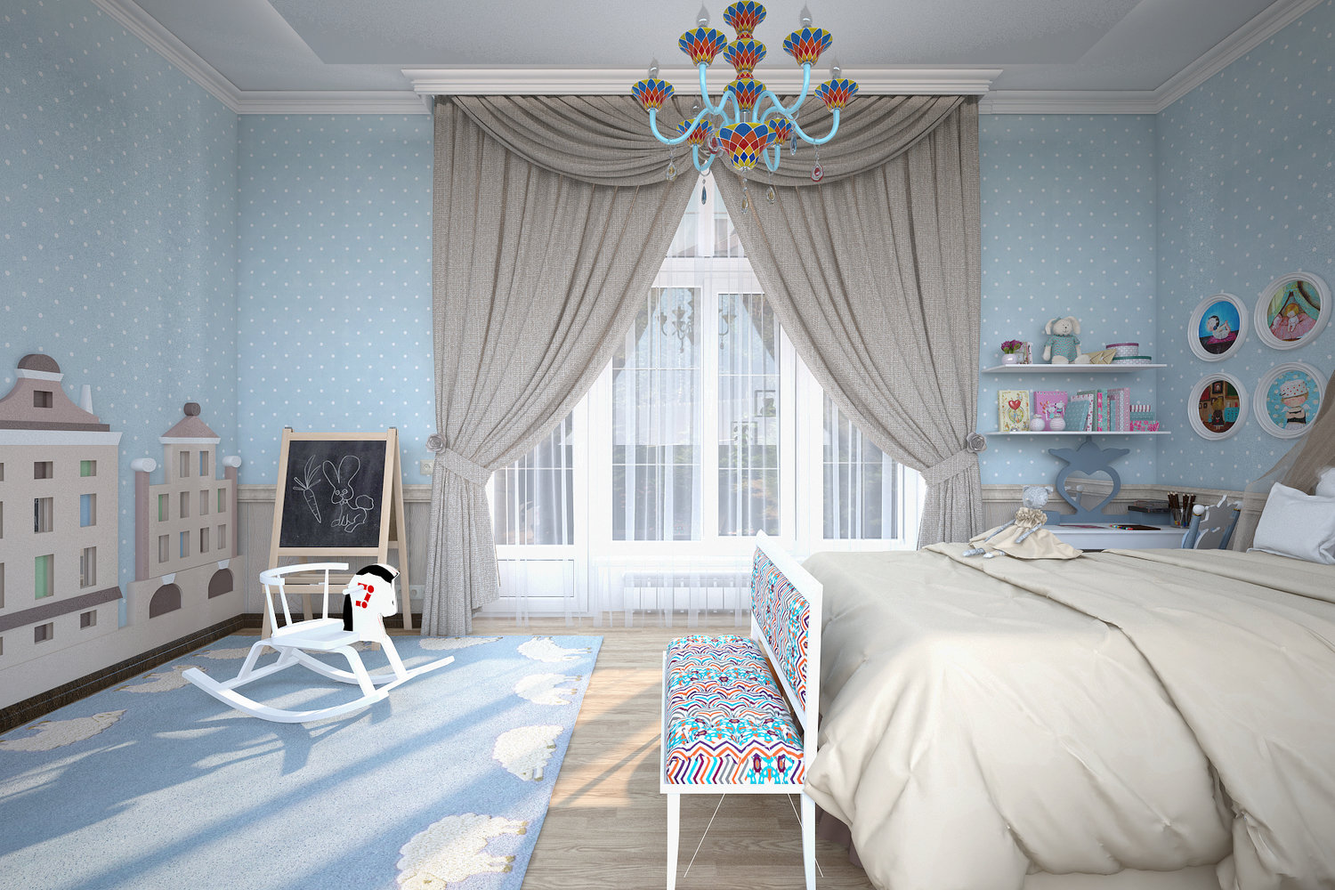 Фото из портфолио Комната двух сестер 3 и 5 лет – фотографии дизайна интерьеров на INMYROOM Фото из портфолио Комната двух сестер 3 и 5 лет – фотографии дизайна интерьеров на INMYROOM