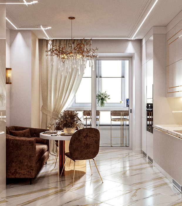 Фото из портфолио Ар деко стиль, он же гламур – фотографии дизайна интерьеров на INMYROOM