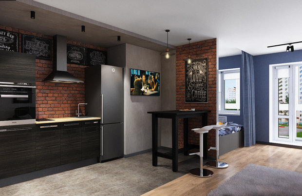 Фото из портфолио Квартира на Тургенева – фотографии дизайна интерьеров на INMYROOM