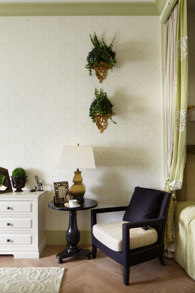 Фотография: Гостиная в стиле Классический, Эклектика, Винтажный, Малогабаритная квартира, Квартира, Проект недели, Москва, Кирпичный дом, 1 комната, 40-60 метров, Варвара Шабельникова, VVDesign – фото на INMYROOM