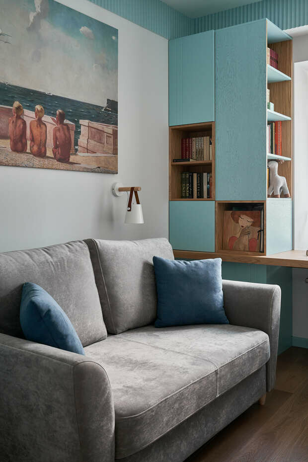 Фотография: Кабинет в стиле Современный, Квартира, Проект недели, Москва, 4 и больше, Более 90 метров, Елизавета Сулимова – фото на INMYROOM