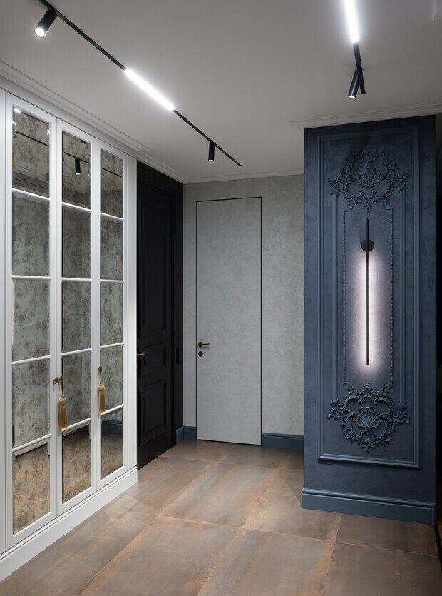 Фотография: Прихожая в стиле Классический, Эклектика, Квартира, Проект дня, Калининград, Кирпичный дом, 2 комнаты, 60-90 метров, минимализм, современный, дизайн интерьера фото – фото на INMYROOM