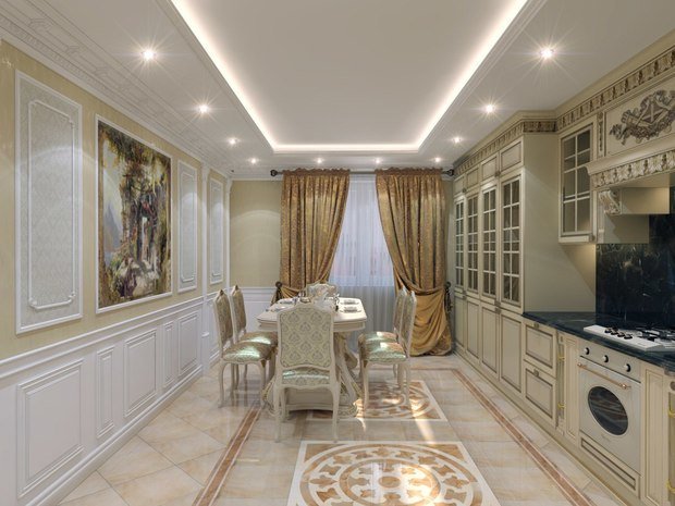 Фото из портфолио Квартира в стиле Итальянская классика.г. Омск 90м2 – фотографии дизайна интерьеров на INMYROOM