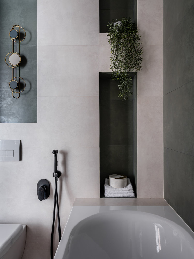 Фотография: Ванная в стиле Современный, Квартира, Проект дня, Москва, 2 комнаты, 60-90 метров, Елена Карасаева – фото на INMYROOM Фотография: Ванная в стиле Современный, Квартира, Проект дня, Москва, 2 комнаты, 60-90 метров, Елена Карасаева – фото на INMYROOM