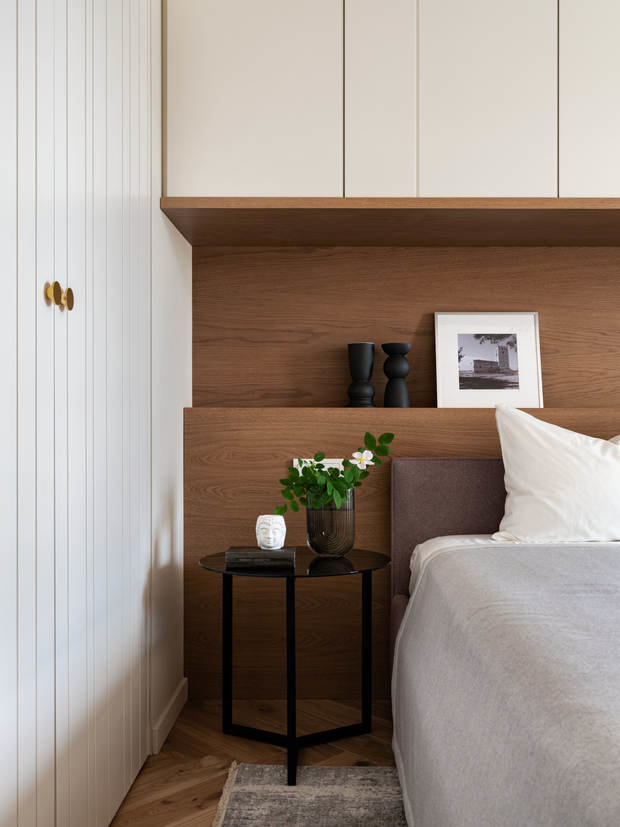 Фотография: Спальня в стиле Современный, Квартира, Проект недели, Москва, Geometrium, 3 комнаты, Более 90 метров – фото на INMYROOM