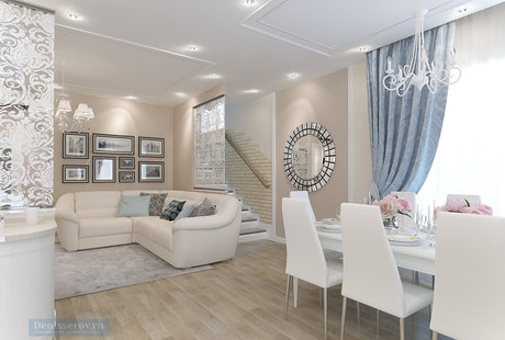 Трехэтажный коттедж 300 кв. м в стиле прованс