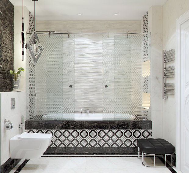 Фото из портфолио Ванная комната "Black & white" vol. 2 – фотографии дизайна интерьеров на INMYROOM