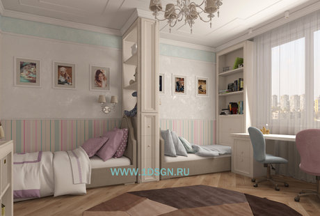 Дизайн интерьера Детская в квартире ЖК "Мосфильмовская" г.Москва