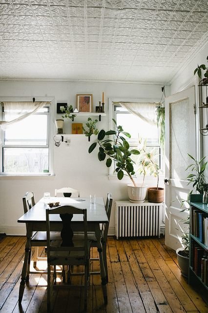 Фотография: Кухня и столовая в стиле Скандинавский, Малогабаритная квартира, Квартира, Флористика, Стиль жизни, Зимний сад – фото на INMYROOM