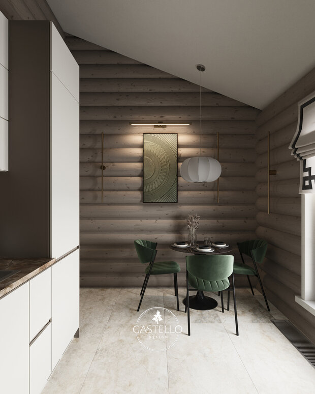 Фото из портфолио Частный дом (из бревна) - 110 м² – фотографии дизайна интерьеров на INMYROOM