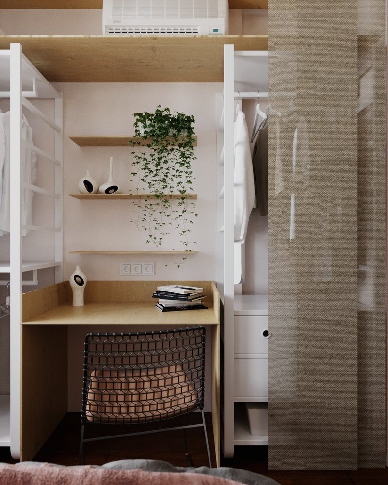 Фотография: Спальня в стиле Современный, Малогабаритная квартира, Квартира, Студия, Проект недели, Москва, Виктория Золина, Zi-Design Interiors, Монолитный дом, 1 комната, до 40 метров – фото на INMYROOM Фотография: Спальня в стиле Современный, Малогабаритная квартира, Квартира, Студия, Проект недели, Москва, Виктория Золина, Zi-Design Interiors, Монолитный дом, 1 комната, до 40 метров – фото на INMYROOM