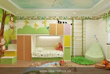 Уютная детская комната для двоих детей