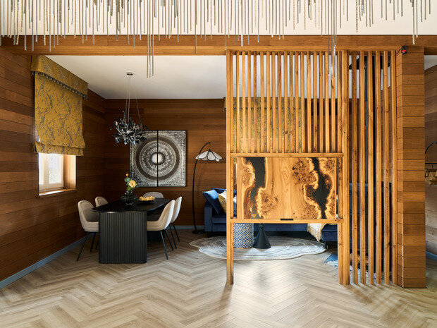 Фотография: Кухня и столовая в стиле Современный, Дом, Проект дня, Дом и дача, Ленинградская область, 3 комнаты, Более 90 метров, Индивидуальный проект, эклектика с элементами современного, Алена Донцова – фото на INMYROOM