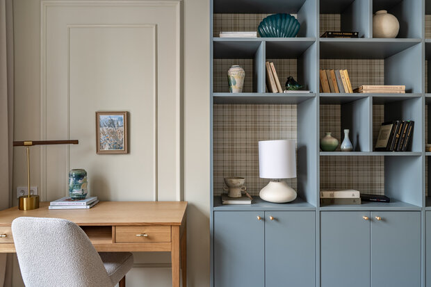 Фотография: Кабинет в стиле Современный, Классический, Квартира, Проект дня, Москва, 3 комнаты, 60-90 метров, Наташа Седова – фото на INMYROOM