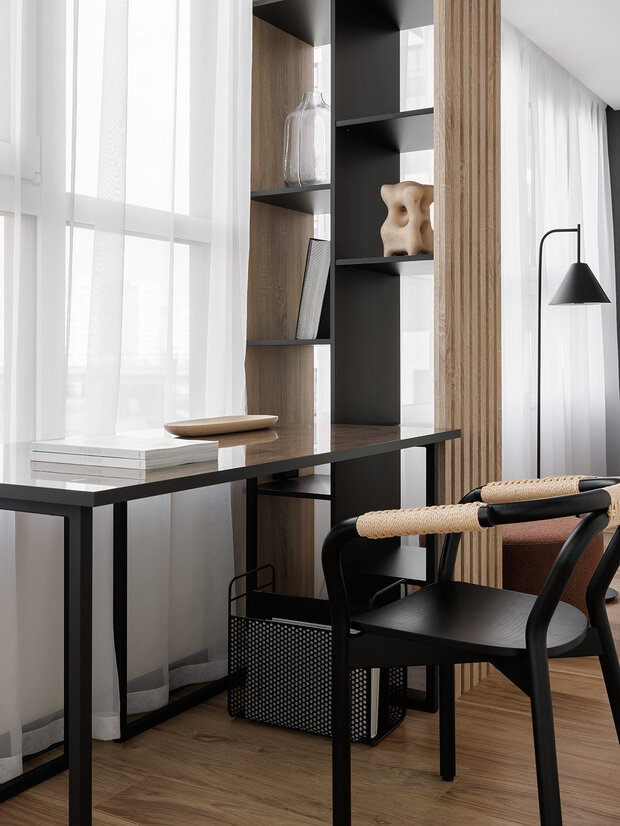 Фотография: Кабинет в стиле Современный, Минимализм, Квартира, Проект недели, Санкт-Петербург, 4 и больше, 60-90 метров, Анна Людаева – фото на INMYROOM