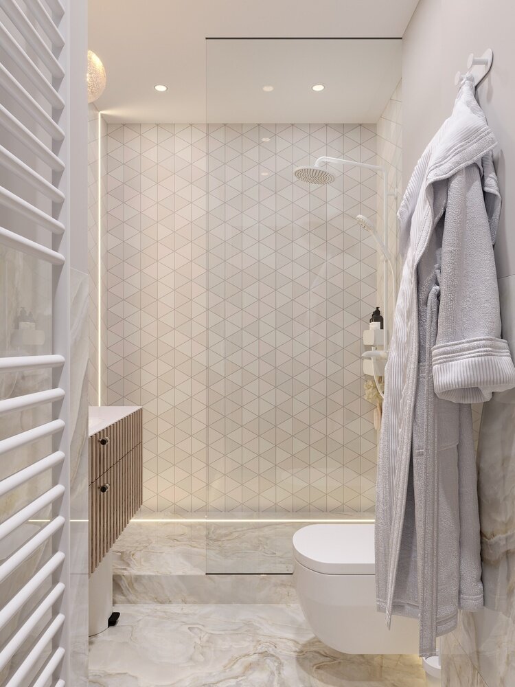 Фотография: Ванная в стиле Современный, Квартира, Проект недели, Санкт-Петербург, 3 комнаты, Более 90 метров, Виктория Вишневская – фото на INMYROOM Фотография: Ванная в стиле Современный, Квартира, Проект недели, Санкт-Петербург, 3 комнаты, Более 90 метров, Виктория Вишневская – фото на INMYROOM