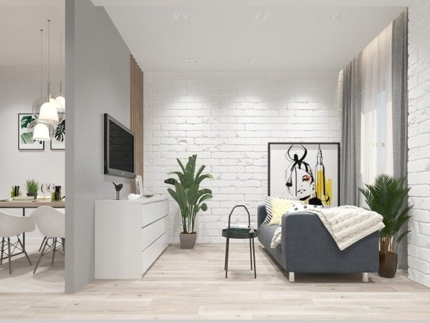 Фото из портфолио Однокомнатная – фотографии дизайна интерьеров на INMYROOM