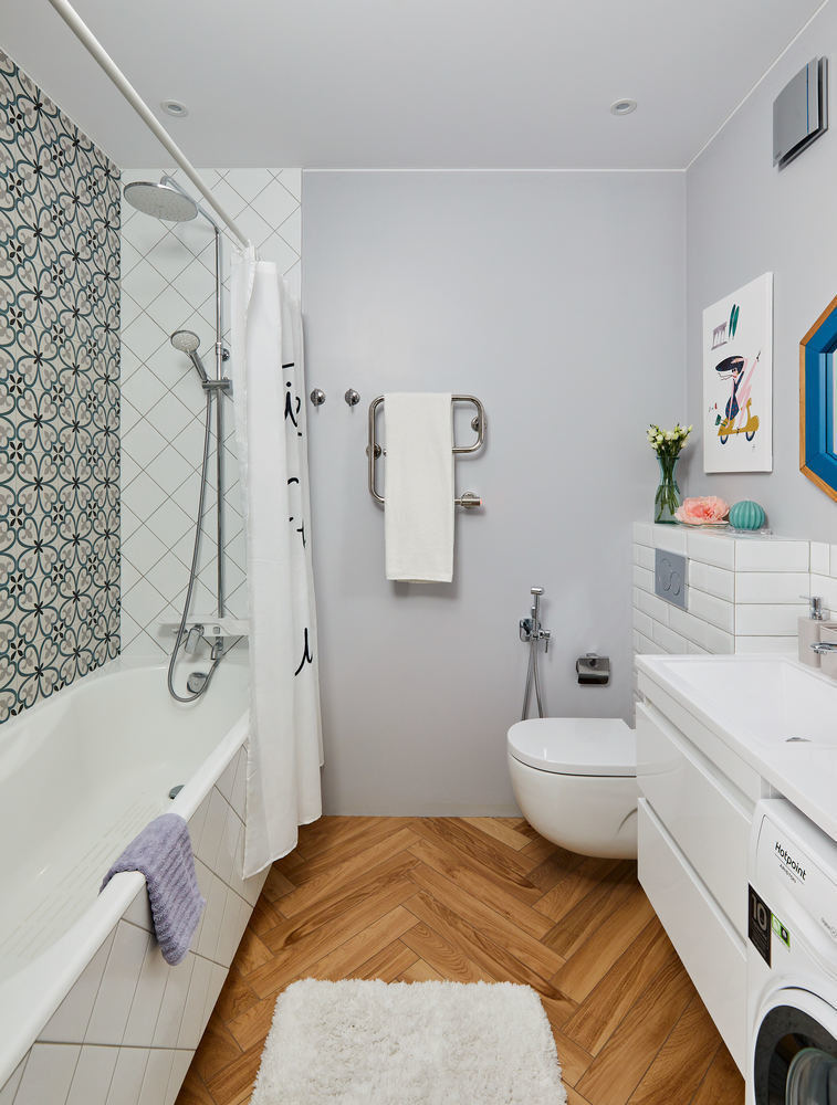 Фотография: Ванная в стиле Современный, Квартира, Студия, Проект недели, Долгопрудный, 1 комната, до 40 метров, Марина Каралкина – фото на INMYROOM