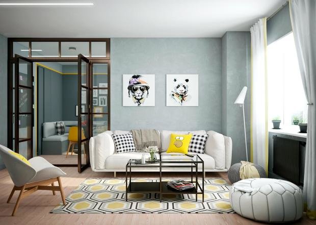 Фото из портфолио Гостиная и коридор – фотографии дизайна интерьеров на INMYROOM