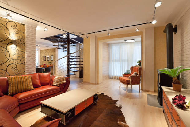 Фото из портфолио Двухуровневая квартира в стиле Лофт – фотографии дизайна интерьеров на INMYROOM