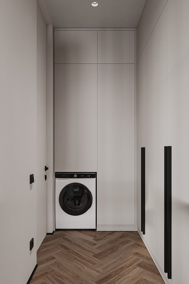 Фотография: Гардеробная в стиле Современный, Квартира, Студия, Проект дня, Санкт-Петербург, 40-60 метров, VizDiz, Илона Ореховская – фото на INMYROOM