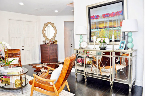 Фотография: Гостиная в стиле Восточный, Эклектика, Интерьер комнат, Переделка – фото на INMYROOM