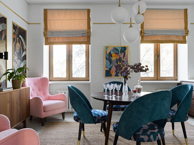 Фотография: Кухня и столовая в стиле Эклектика, Квартира, Проект недели, Москва, Дарья Назаренко, Сталинка, 3 комнаты, 60-90 метров – фото на INMYROOM
