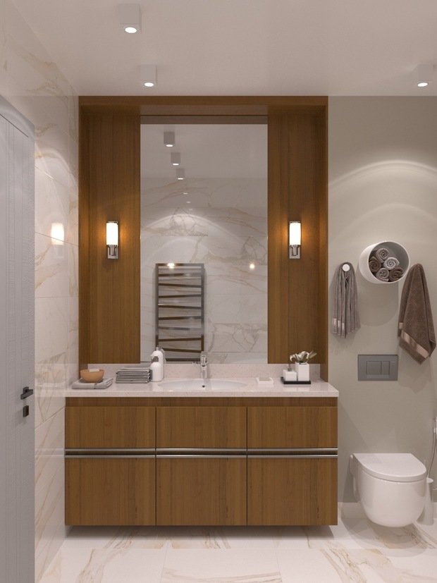 Фотография: Ванная в стиле Минимализм, Квартира, Россия, Декор, Проект недели, Серый, Московская область, Балашиха, Алена Власова – фото на INMYROOM