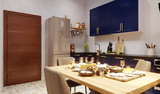 Фото из портфолио кухня в синих тонах – фотографии дизайна интерьеров на INMYROOM