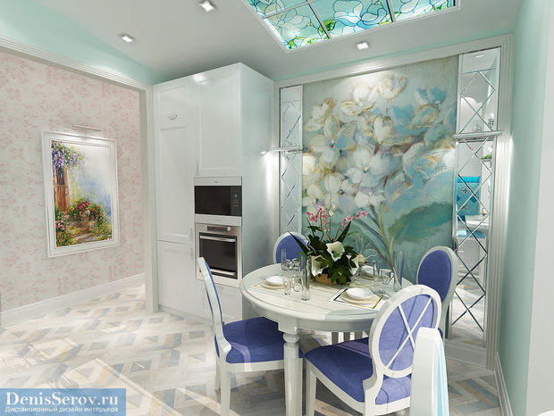 Фото из портфолио Кухня с балконом в загородном доме, современная классика – фотографии дизайна интерьеров на INMYROOM