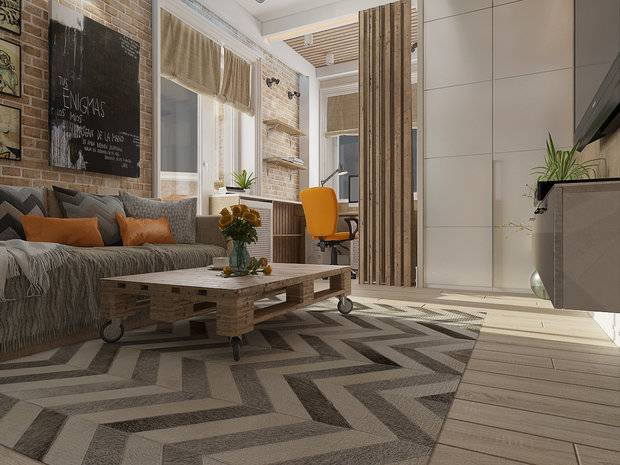 Фото из портфолио Однокомнатная квартира студия – фотографии дизайна интерьеров на INMYROOM