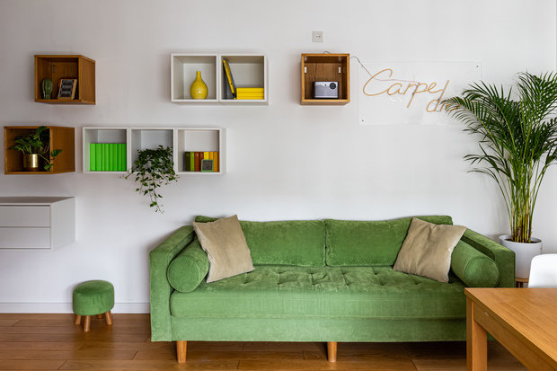 Фотография: Гостиная в стиле Скандинавский, Современный, Квартира, Проект недели, Санкт-Петербург, 1 комната, 40-60 метров, Антон Бипиташ – фото на INMYROOM