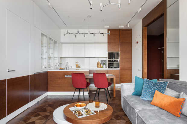 Фото из портфолио Квартира 74,6 кв.м. ЖК "Лица" Реализованный проект – фотографии дизайна интерьеров на INMYROOM