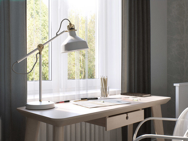 Фотография: Кабинет в стиле Скандинавский, Дом, Проект недели, Дача, Дом и дача, ИКЕА, 4 и больше, Более 90 метров, Маргарита Рассказова – фото на INMYROOM