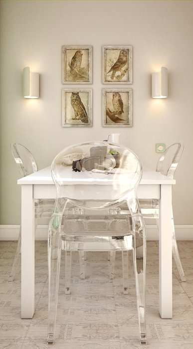 Фотография: в стиле , Кухня и столовая, Современный, Планировки, Проект недели, Серый, ИКЕА, Марина Саркисян, Lightstar, Arte Lamp Molecule, Oset, Verona Mobili – фото на INMYROOM