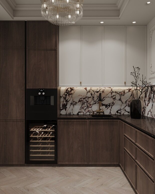 Фото из портфолио Дизайн-проект квартиры в ЖК «Victory Park Residences (Виктори Парк Резиденсез)» в стиле неоклассика – фотографии дизайна интерьеров на INMYROOM