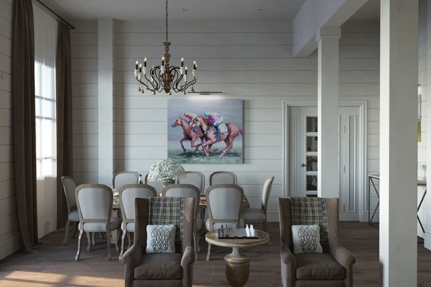 Фото из портфолио Интеллигентная классика в доме из бруса.  – фотографии дизайна интерьеров на INMYROOM